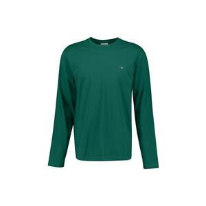 Bluza regular-fit din bumbac cu decolteu la baza gatului Shield - Rosu/Verde englez imagine