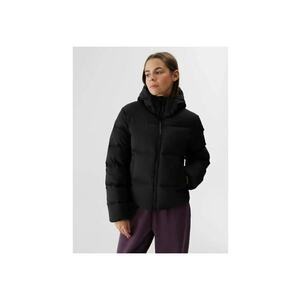 Jacheta de schi din puf neagra - poliester - cu gluga detasabila - pentru femei imagine