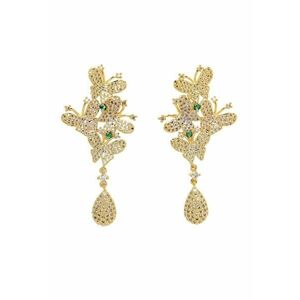 Cercei drop placati cu aur de 18K - Auriu imagine