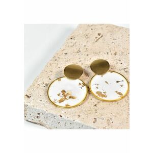 Cercei din lut polimeric si rasina epoxidica - design unic - multicolor - dimensiuni mari imagine