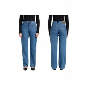 Blugi Dama - Rider Classic - Straight Fit - Talie Medie - Fermoar - Lungi - 5 Buzunare - Bumbac - Albastru - Albastru imagine