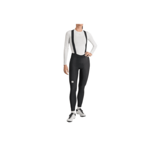 Pantaloni ciclism cu bretele dama Bodyfit Pro FW 2024 - Negru imagine