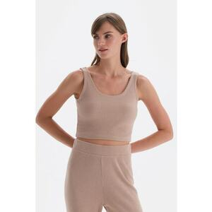 Top crop de casa - Maro deschis imagine