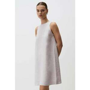 Rochie fara maneci - de in - cu model uni - Lila imagine