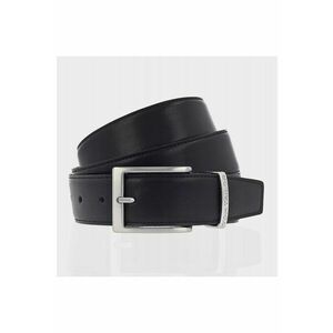 Cureaua Barbati - TG1069R45/790 - Regular Fit - Cu Catarama Metalica - Design Clasic - Pentru Pantaloni - Blugi - Pantaloni Scurti - 100% Piele Naturala - 105 Cm - Negru imagine