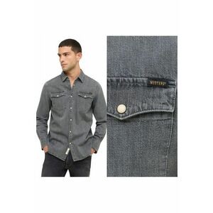 Camasa Barbati - Style Duver - Regular Fit - Maneci Lungi - Cu Nasturi - Design Clasic - Bumbac - Gri - Gri imagine