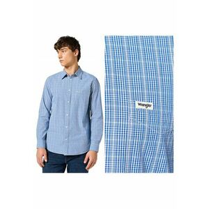 Camasa Barbati - 1 PKT Shirt - Regular Fit - Maneci Lungi - Cu Nasturi - Design Clasic - Bumbac - Albastru - Albastru imagine