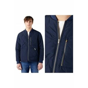 Jacheta Barbati - Padded Jacket - Regular Fit - Design Clasic - Fara Gluga - Fermoar - Bumbac - Albastru - Albastru imagine