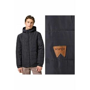Jacheta Barbati - Transitional Puffer - Regular Fit - Desijjuign Clasic - Fara Gluga - Fermoar - Bumbac - Negru - Negru imagine