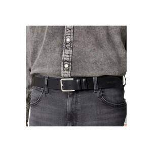 Curea barbati - Slim Belt - 100% Piele Naturala - Negru - 90cm imagine