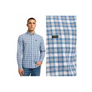 Camasa Barbati - Button Down - Regular Fit - Maneci Lungi - Cu Nasturi - Design Clasic - Bumbac - Marime M - Albastru imagine