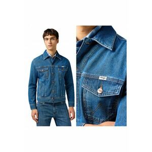 Jacheta Barbati - Classic Jacket - Regular Fit - Denim Design - Fara Gluga - Cu Nasturi - Bumbac - Albastru - Albastru imagine