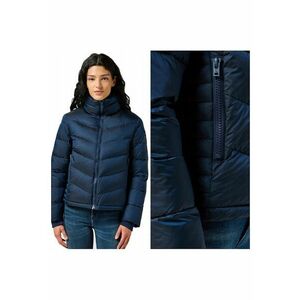 Jacheta Dama - Short Puffer Jacket - Regular Fit - Design Clasic - Fara Gluga - Fermoar - Bumbac - Marime XL - Albastru imagine