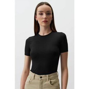 Tricou uni slim fit - Negru imagine