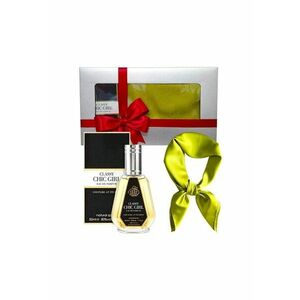 Set Elysa – Apa de Parfum Classy Chic Girl 50ml - Esarfa satinata verde imagine