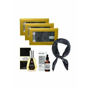 3 x Set Elysa - Apa de Parfum Classy Chic Girl 50ml Femei - Ser Revox Hyaluronic Acid 5% 30ml - Esarfa imagine