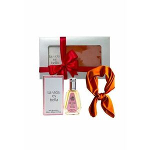 Set Elysa – Parfum La Vida es Bella 50ml - Esarfa satinata portocalie imagine