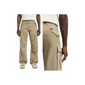 Pantaloni Barbati - Parachute Cargo Kansas - Straight Fit - Cu Fermoar - 5 Buzunare - Lungi - Bumbac - W33-L32 US - Bej imagine