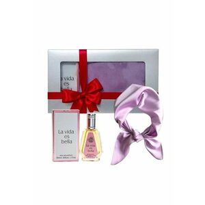 Set Elysa – Parfum La Vida es Bella 50ml - Esarfa satinata lila imagine
