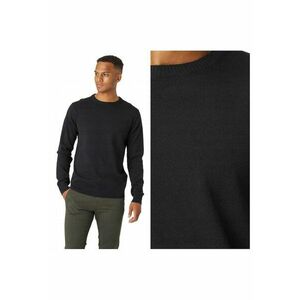 Pulover Barbati - Dustin - Regular Fit - Maneci Lungi - Decolteu Rotund - Design Simplu - Bumbac - Negru imagine