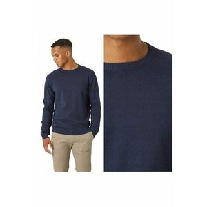 Pulover Barbati - Dustin - Regular Fit - Maneci Lungi - Decolteu Rotund - Design Simplu - Bumbac - Albastru imagine