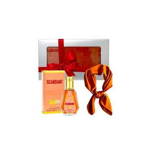 Set Elysa – Parfum Scandant Belle Celine Women 50ml - Esarfa satinata portocalie imagine