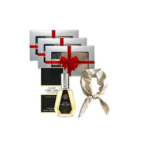 3 x Set Elysa – Apa de Parfum Classy Chic Girl 50ml - Esarfa satinata crem imagine