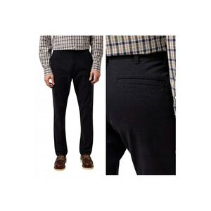 Pantaloni Barbati - Regular Chino - Straight Fit - Cu Fermoar - 5 Buzunare - Lungi - Bumbac - W32-L34 US - Negru imagine