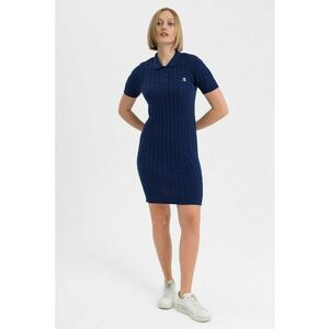 Rochie mini cu model torsade Paulina - Bleumarin imagine