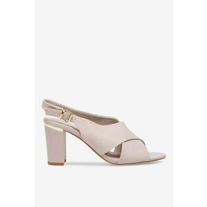 Sandale dama 5905588498445 - Piele naturala - 39 EU - Bej imagine