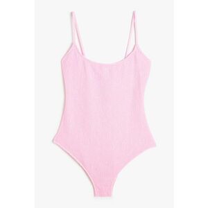 Costum de baie intreg cu bretele ajustabile - Roz pastel imagine