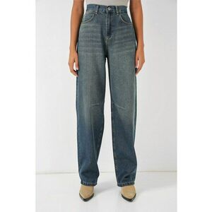 Blugi dama BDART - croiala dreapta - denim - albastru - imagine