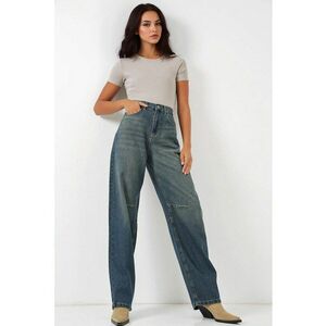 Blugi dama BDART - croiala dreapta - bleumarin - denim imagine