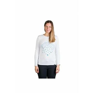 Tricou cu maneca lunga din bumbac dama Deann - Alb imagine