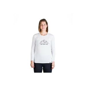 Tricou dama cu maneca lunga bumbac Sonya - Alb imagine