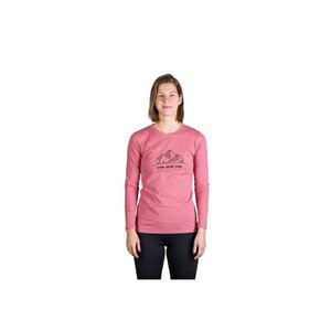 Tricou dama cu maneca lunga bumbac Sonya - Roz imagine