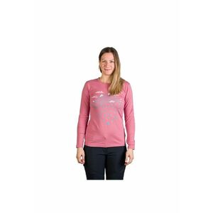 Tricou cu maneca lunga din bumbac dama Deann - Roz imagine