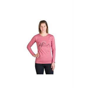Tricou dama cu maneca lunga bumbac Shari - Roz imagine