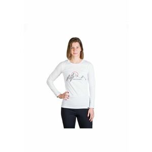 Tricou dama cu maneca lunga bumbac Shari - Alb imagine