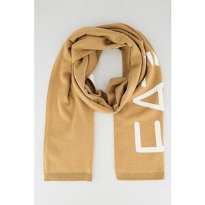 Fular cu logo supradimensionat - Alb/Caramel imagine