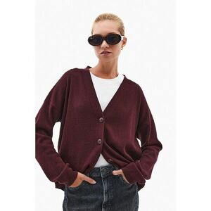 Cardigan lejer cu maneci cazute - Maro cognac imagine