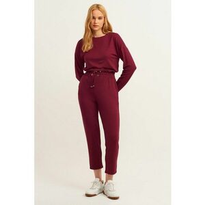 Bluza cu terminatie cu snur - Visiniu imagine