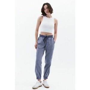 Pantaloni jogger din amestec de lyocell - Gri carbune imagine