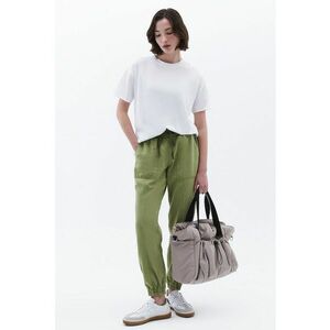 Pantaloni jogger din amestec de lyocell - Verde sparanghel imagine