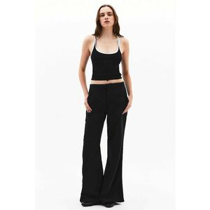 Pantaloni din lyocell cu croiala ampla - Negru imagine