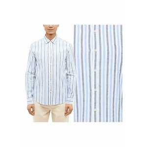 Camasa Barbati - Style Rawlins - Regular Fit - Cu Guler - Cu Nasturi - Design Clasic - Maneci Lungi - Bumbac - Albastru imagine