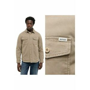 Jacheta Barbati - Style Philo - Regular Fit - Cu Guler - Cu Nasturi - Caldura Si Confortabila - Maneci Lungi - Bumbac - Bej - Bej imagine