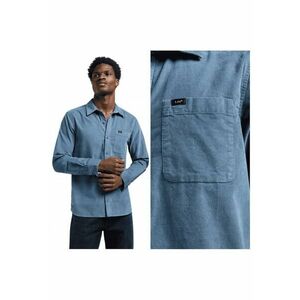 Camasa Barbati - Leesure Shirt - Regular Fit - Cu Guler - Cu Nasturi - Design Clasic - Maneci Lungi - Bumbac - Marime M - Albastru imagine
