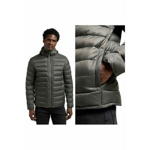 Jacheta Barbati - Puffer Jacket - Regular Fit - Guler Inalt - Fermoar - Caldura Si Confortabila - Maneci Lungi - Nailon - Gri - Gri imagine