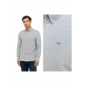 Camasa Barbati - Style Edinburg - Regular Fit - Cu Guler - Cu Nasturi - Design Clasic - Maneci Lungi - Bumbac - 3XL - Gri imagine